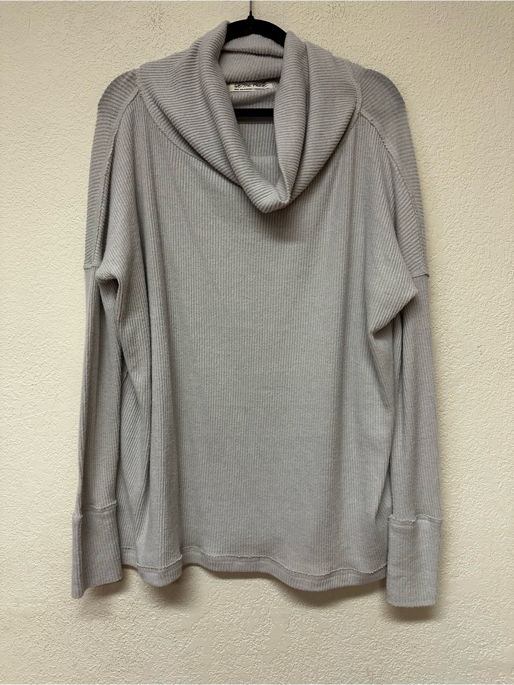 Free People Light Gray Cowl Neck Sweater size M